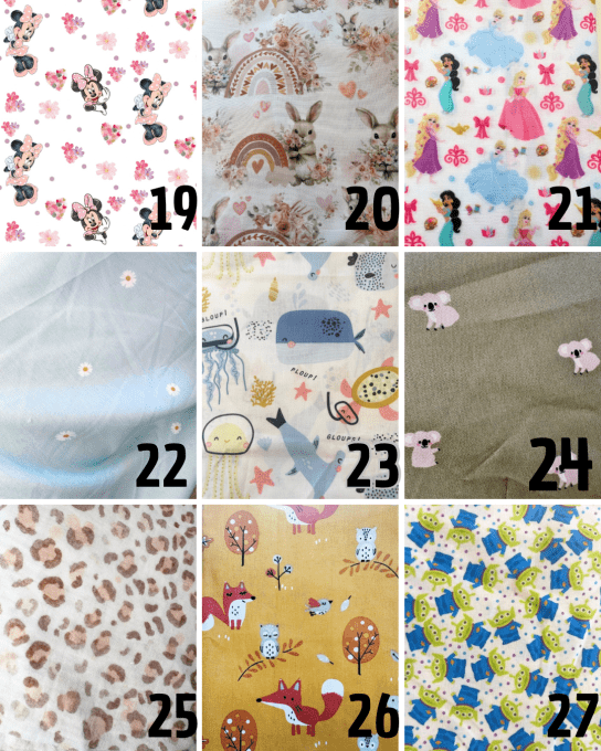 PACK MATERNELLE (TISSUS AU CHOIX) 