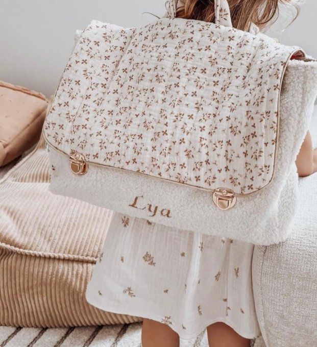 CARTABLE BOUCLETTE (TISSUS AU CHOIX) 