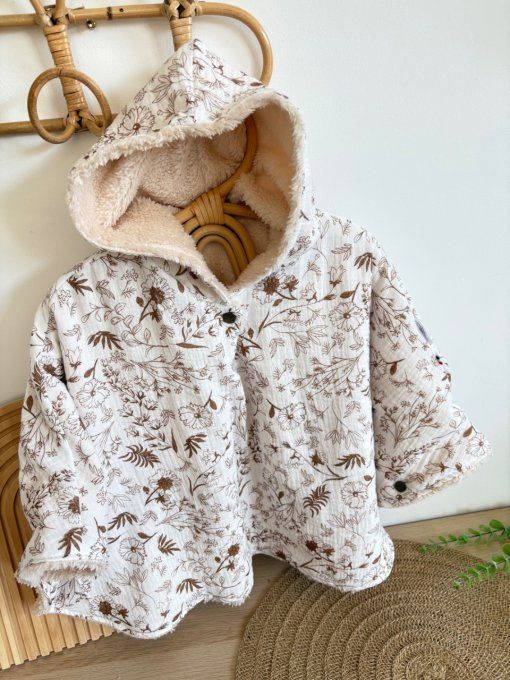 Poncho Demi saison gaze de coton