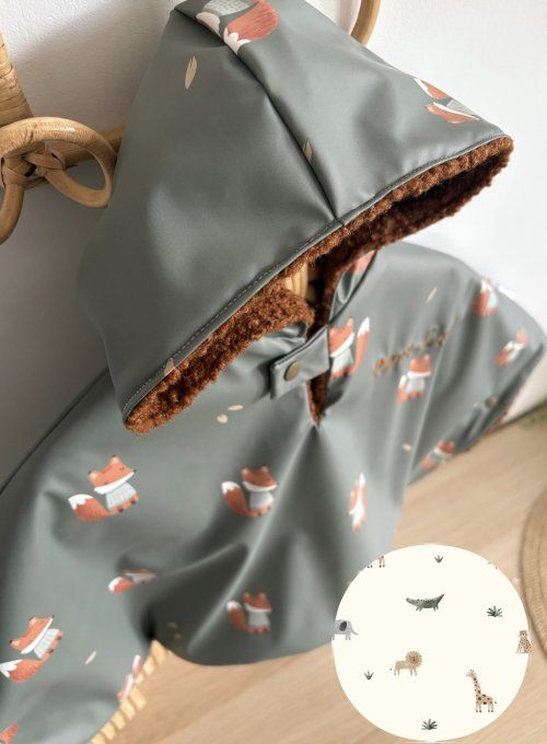 Poncho de pluie enfant fait main