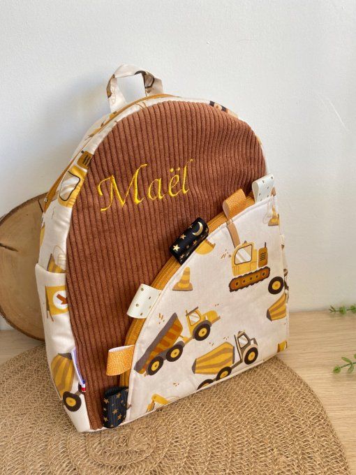 Sac à dos cartable chantier véhicule