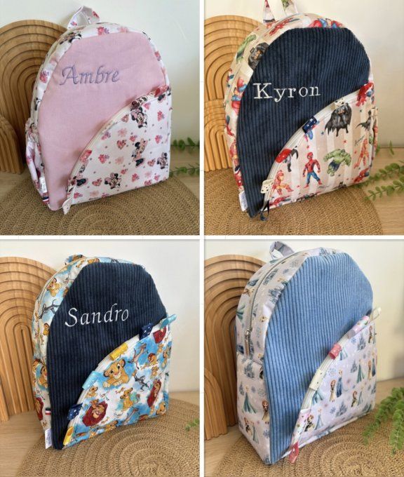 Sac à dos personnalisé pour crèche ou école maternelle