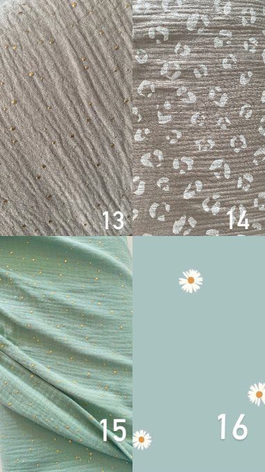 Sac à dos maternelle ( tissus beige neutre, paillette, vert d’eau)