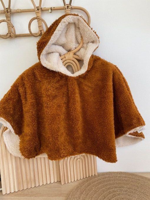 Poncho teddy hiver réversible pour sécurité voiture