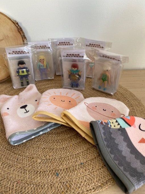 Savon artisanal Playmobil + gant enfant fait main