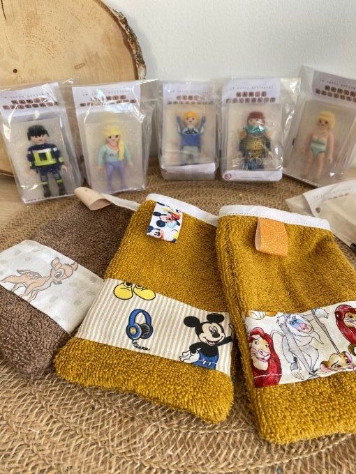 Savon artisanal Playmobil + gant enfant fait main