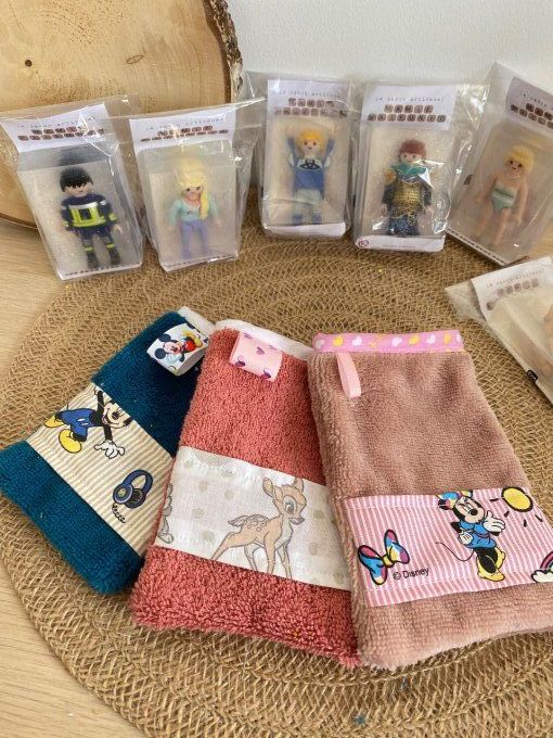 Savon artisanal Playmobil + gant enfant fait main